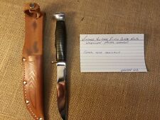 Vintage KA-BAR Fixed Blade Hunting Knife and Original Sheath Outstanding picture