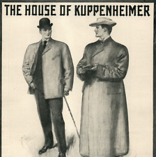 1914 House of Kuppenheimer Men's Fine Clothing Topcoat Watersheds Jacket A221 picture
