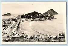 Mazatlan Sinaloa Mexico Postcard Beach Buildings Hotel View c1930's RPPC Photo picture