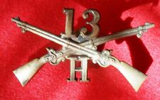 ORIGINAL 13TH INF HAT BADGE .. 1ST ATOP SAN JUAN HILL - LOWERED SPANISH FLAG     picture