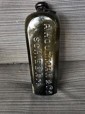 A. Houtman & Co Schiedam antique Green Glass Case Gin Bottle Schnapps picture