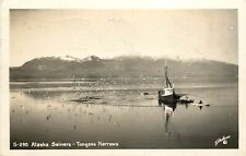 RPPC S-290 Alaska Seiners, Tongass Narrows AK Fishing, Schallerer Posted 1953 picture