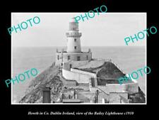 OLD 8x6 HISTORIC PHOTO OF HOWTH DUBLIN IRELAND THE BAILEY LIGHTHOUSE c1910 picture
