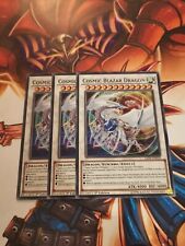 3x Cosmic Blazar Dragon LED6-EN029 1st Edition Common Mint Playset Yu-Gi-Oh  picture