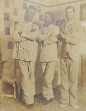 Antique Vintage Photograph Pajama Boys Silly Guys in PJs Pinups picture