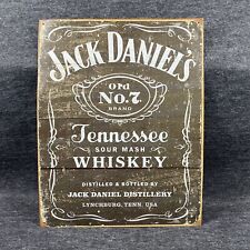 Jack Daniels Weathered Old No. 7 Tin Metal Sign - Tennessee Whiskey picture