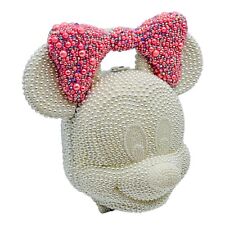 Disney Bedazzled Minnie Mouse White & Pink Handbag Aladdin Lunchbox VINTAGE HTF picture