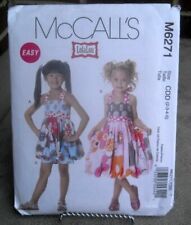 McCALL's Pattern  M6271 Lola Lou Boutique Girl's Dress & Short Set 2-5  uncut ff picture