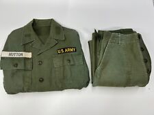USGI OG-107 Utility Uniform Jacket & Pants Set Minty with Patches Named Officer picture