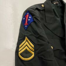 US Army GUADALCANAL Staff Sergeant Men's Military Army Green Jacket Coat 42R picture