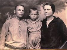 1930s Nostalgic picture Ukrainian Family Handsome Man Woman Child Vintage Photo picture