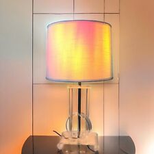 Vintage Clear Lucite Retro Pierre Cardin Style Table Lamp MCM Decor Art Deco picture