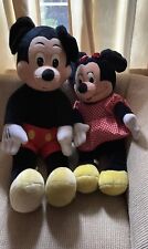 2 Vtg Extra Large Jumbo Mickey & Minnie Mouse Plush toy Disneyland Disney World picture