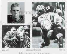 1986 Press Photo Pictures Of New England Patriots Football Team Player Greg Baty picture