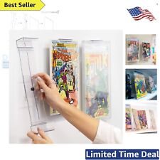 Adjustable Comic Book Shelf Stand - Wall Mount Display - Invisible Design picture