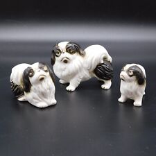 VTG Miniature Pekingese Dog Family Animal Figurines Bone China Dollhouse Japan picture