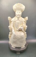 Vintage Emperor on Throne Resin Statue Antique Stunning Detail picture