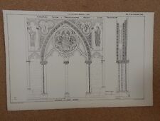 Antique Architects print Chapter House Westminster Abbey  The Builder 1885 picture
