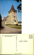 Saint Agnes Roman Catholic Church Niantic CT cross stone unused old postcard picture