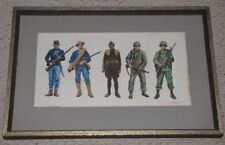 Original EDWARD VEBELL US Army Soldiers GOUACHE PAINTING Illustration SIGNED picture