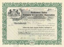 Perkiomen Valley Farmers' Co=operative Association. - Stock Certificate - Agricu picture