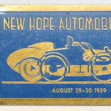 1959 New Hope Automobile Show Antique Car Auto Club Pennsylvania Plaque picture