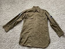 ORIGINAL WWII US ARMY M1937 M37 OFFICER WOOL COMBAT FIELD SHIRT WW2 picture