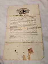 Antique 1868 US Citizenship Naturalization Certificate Document State Of Connect picture