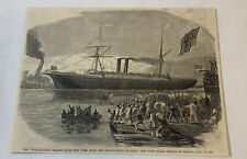 1861 magazine engraving~ THE 'R R CUYLER' SAILING FROM NYC, 71st REGIMENT NY picture