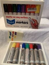 Sanford Deluxe Permanent Markers Lot 7  Felt Tip Made In USA #10078 Vtg Boxed picture