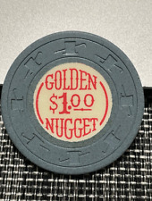 NICE VINTAGE $1 GOLDEN NUGGET CASINO CHIP LAS VEGAS NEVADA GAMBLING POKER CHIP picture