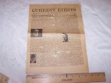 1925 CURRENT EVENTS Public & Private School Condensed Newspaper picture