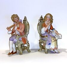 Antique Grafenthal German Victorian Bisque Porcelain Gilded Figurines (1879-86) picture