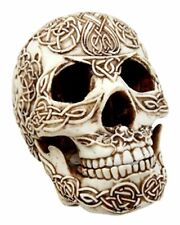 Ebros DOD Celtic Celestial Heavens Tribal Tattoo Skull Figurine 7.5