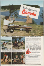 Vintage Canada Travel 1951 Print Ad Government Travel Bureau Vacations Unlimited picture