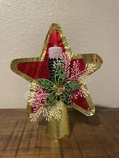 Vintage Foil Star Shaped Christmas Tree Topper 1970’s Taiwan picture