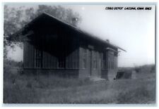 c1963 CB&P Depot Lacona Iowa IA Railroad Train Depot Station RPPC Photo Postcard picture