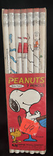 Vintage 1966 NEW SEALED Peanuts Pack of 7 Pencils No 382 Snoopy Woodstock picture