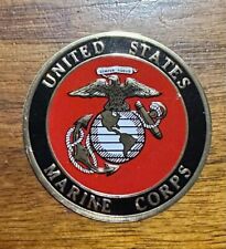 United States Marine Corps USMC Thin Brass Adhesive Plaque Emblem Decal 2