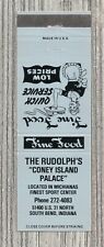 Matchbook Cover-Rudolph's Coney Island Palace South Bend Indiana-8373 picture