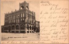 Vintage Postcard First National Bank Greetings from Wausau Wisconsin 1906   6038 picture