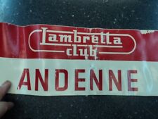 Lambretta Club Andenne Original Banner 60s picture