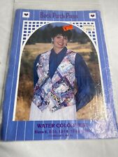 Vintage Wearable Art Water Color Vest Sewing Pattern Quilt Cross Stitch picture