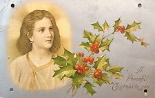 1908 Christmas Greetings Postcard ~ A Peaceful Christmas ~ #-4912 picture