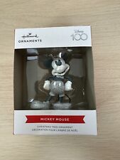 NEW Hallmark Disney 100 MICKEY MOUSE SILVER SPARKLE Collectible Tree Ornament picture