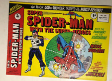 SUPER SPIDER-MAN & SUPER-HEROES #178 (1976) Marvel Comics 1st Punisher UK  FN- picture
