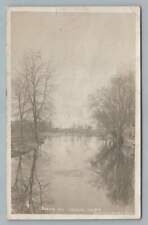 Hawkesbury Ontario~Creek Ripple RPPC Antique Reflection Photo CPA Postcard 1907 picture