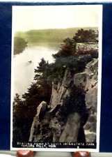 Vintage 1940s RPPC  Taylor Falls, MN Boat in River St. Croix Interstate Park picture