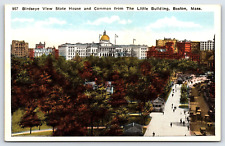 Original Vintage Antique Postcard State House Landscape Boston, Massachusetts picture