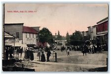 c1910's View Of Leroy Michigan MI, Parade Dirt Road Posted Antique Postcard picture